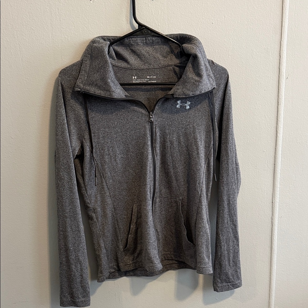 Under Armour Heathered Gray Full-Zip Jacket